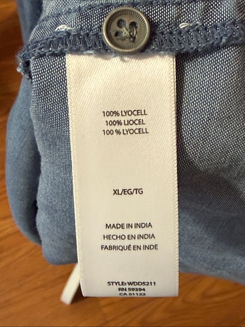 NWT Beach Lunch Lounge Dress Chambray Look and Feel 100% lyocell, Nice and Light - Picture 7 of 7